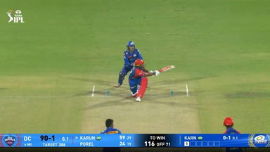 IPL 2025 M29: DC vs MI - Karun Nair Six