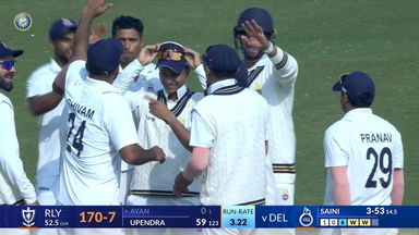 Ranji Trophy 2025, Delhi vs Railways: Railways 1st Innings Fall of Wickets
