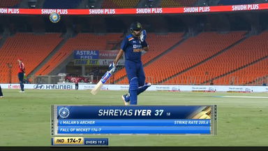 IND vs ENG 2021, 4th T20I : Shreyas Iyer Wicket