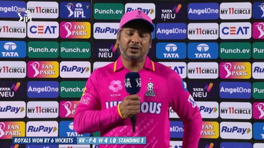 M19: RR vs RCB –Kumar Sangakkara  Interview