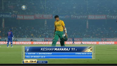 IND vs SA 2022, 3RD T20I: Keshav Maharaj Wicket