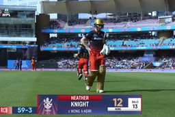 M19- RCB vs MI: Heather Knight Wicket