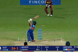 IND vs WI 2026, 5th T20I: Ishan Kishan Six