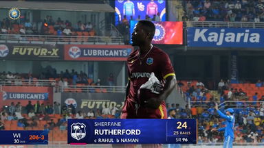 IND vs WI 2026, 3rd ODI: Sherfane Rutherford Wicket