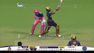 M43: KKR vs RR – Dinesh Karthik Six