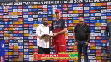 IPL 2026 M20: MI vs RCB - TATA IPL Green Dot Balls of the Match - Jacob Duffy