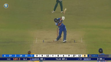IND vs SA 2025, 5th T20I: Hardik Pandya Six