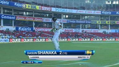 IND vs SL 2017, 2nd Test Day 1: Dasun Shanaka Wicket