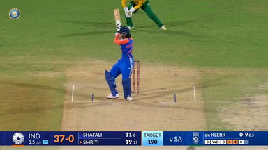 IND-W vs SA-W 2024, 1st T20I: Smriti Mandhana Six