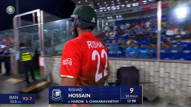 IND vs BAN 2024, 2nd T20I: Rishad Hossain Wicket
