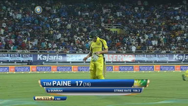 IND vs AUS 2017, 1st T20I: Tim Paine Wicket