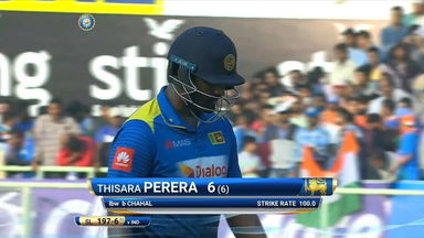 IND vs SL 2017, 3rd ODI: Thisara Perera Wicket