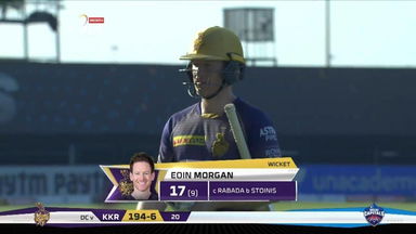 M42: KKR vs DC – Eoin Morgan Wicket
