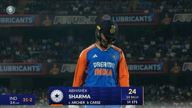 IND vs ENG 2025, 3rd T20I: Abhishek Sharma Wicket