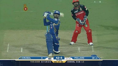 M12: RCB vs MI – Krunal Pandya Six