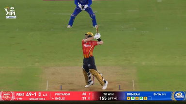 IPL 2025 Q2: PBKS vs MI - Josh Inglis Six