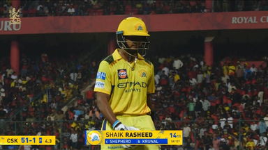 IPL 2025 M52: RCB vs CSK - Shaik Rasheed Wicket