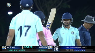 Prof D B Deodhar Trophy 2023-24: Harvik Desai's 56-run opening act