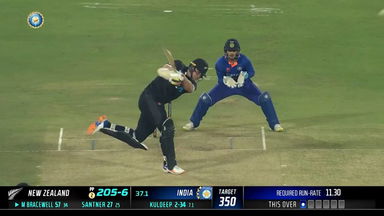 IND vs  NZ 2023, 1ST ODI: Michael Bracewell  Six