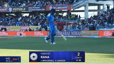 IND vs NZ 2026, 2nd ODI: Nitish Rana Wicket