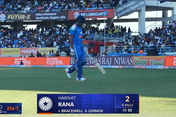 IND vs NZ 2026, 2nd ODI: Nitish Rana Wicket