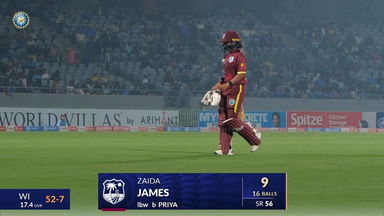 IND-W vs WI-W 2024, 1st ODI: Zaida James Wicket