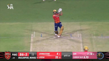 M27: PBKS vs RR – Jitesh Sharma Six