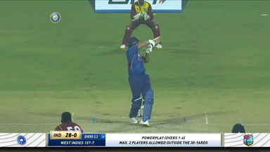 IND vs WI 2022, 1ST T20I: Rohit Sharma Six