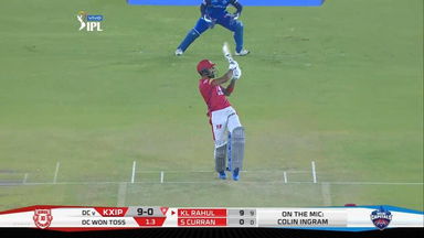 M13: KXIP vs DC – KL Rahul Six