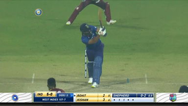 IND vs WI 2022, 1ST T20I: Rohit Sharma Six