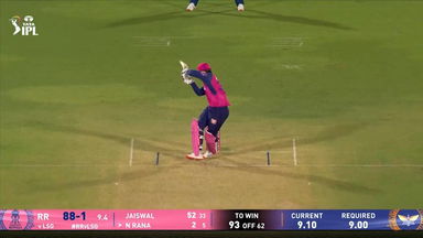 IPL 2025 M36: RR vs LSG - Nitish Rana Six