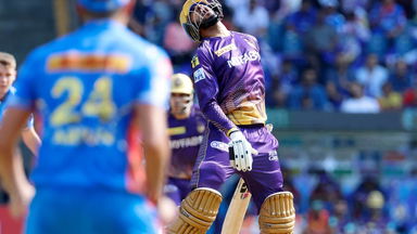 Ouch! Venkatesh Iyer gets hurt trying to play the scoop