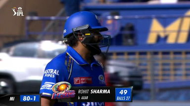 M20: MI vs DC – Rohit Sharma Wicket