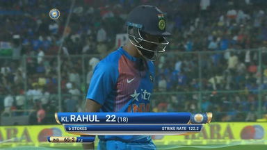 IND vs ENG 2017, 3rd T20I : KL Rahul Wicket