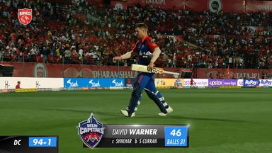 M64: PBKS vs DC – David Warner Wicket