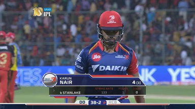 M5: RCB vs DD – Karun Nair Wicket