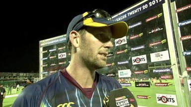 CLT20 2013 M8: SCO vs OT   –   Interview – Ian Butler