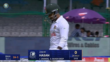 IND vs BAN 2024, 2ND Test: Zakir Hasan Wicket