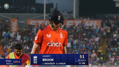 IND vs ENG 2025, 4th T20I: Harry Brook Wicket