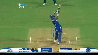 M47: MI vs RR – Hardik Pandya Six