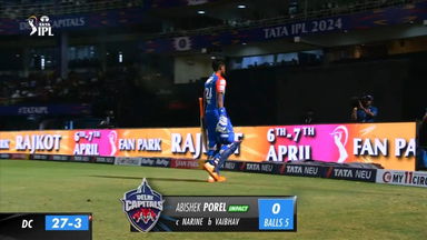 M16: DC vs KKR – Abishek Porel Wicket