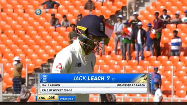 IND vs ENG 2021, 4th Test, Day 1: Jack Leach Wicket