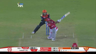 M22: KXIP vs SRH – Mayank Agarwal Six