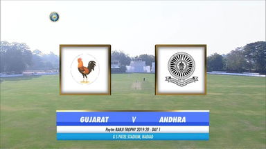 Ranji Trophy 2019-20: Gujarat vs Andhra - Day 1 Highlights