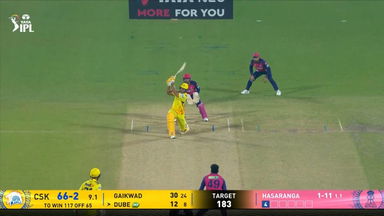IPL 2025 M11: RR vs CSK - Shivam Dube Six