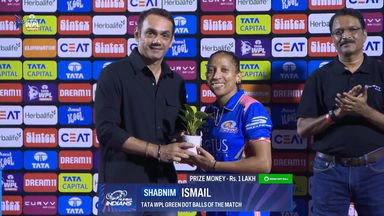 TATA WPL Green Dot Balls of the Match: Eliminator, Mumbai Indians vs Gujarat Giants, WPL 2025: Shabnim Ismail