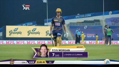 M21: KKR vs CSK – Eoin Morgan Wicket