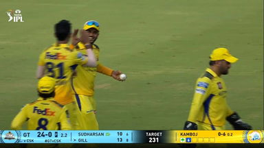 IPL 2025 M67: GT vs CSK - Shubman Gill Wicket