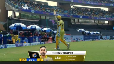 M17: CSK vs SRH – Robin Uthappa Wicket