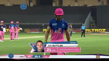M12: RR vs KKR – Jos Buttler Wicket